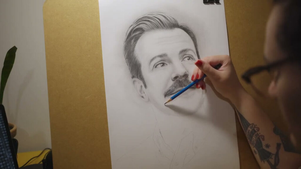 Capturing the Spirit of Ted Lasso in Pencil and Paint
